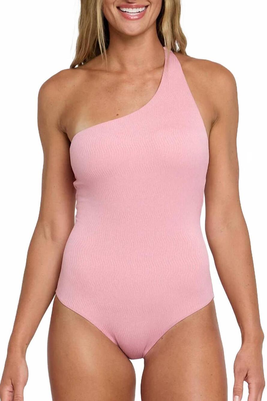 NEW HERMOZA willow asymetrical one piece swimsuit in mary's rose